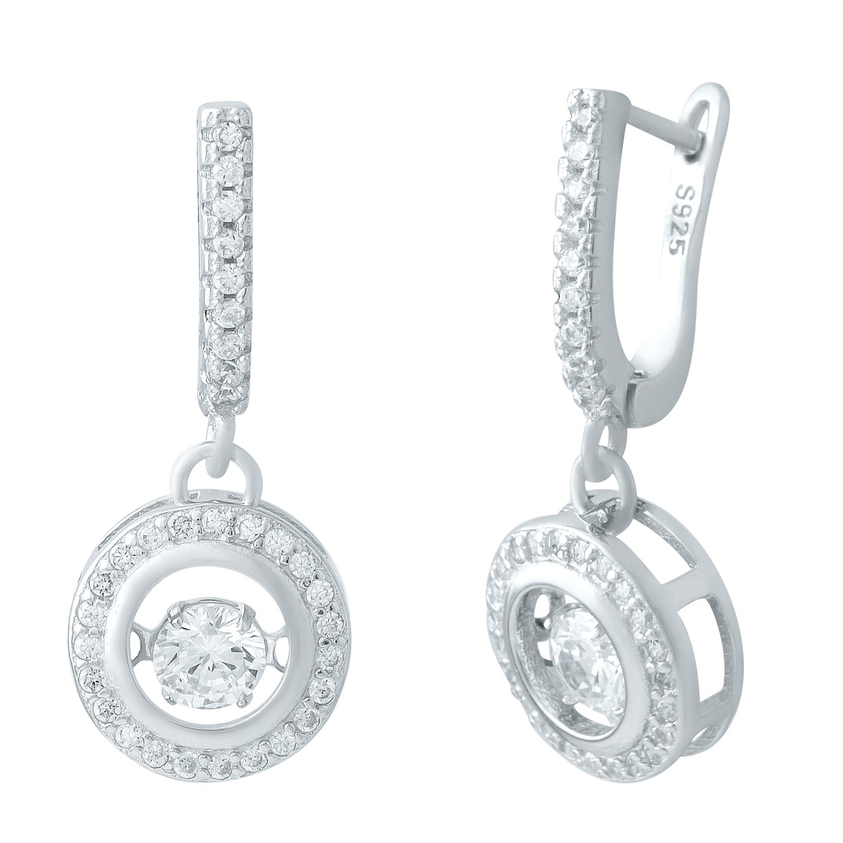 

Серебряные серьги SilverLine с фианитами
