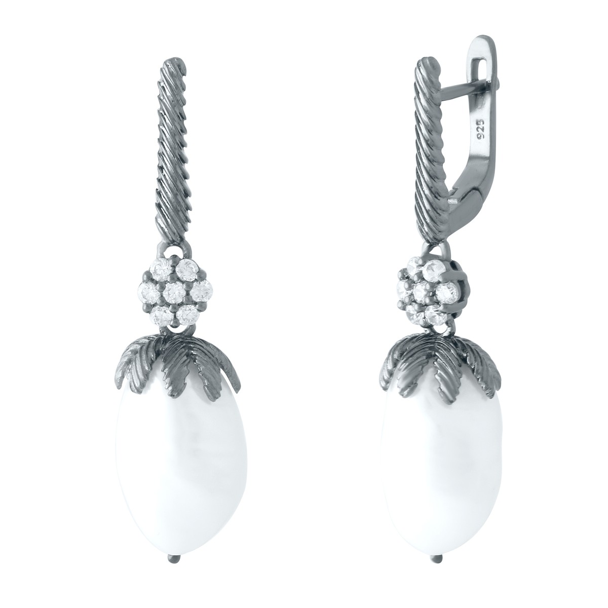 

Серебряные серьги SilverBreeze с натуральным жемчугом