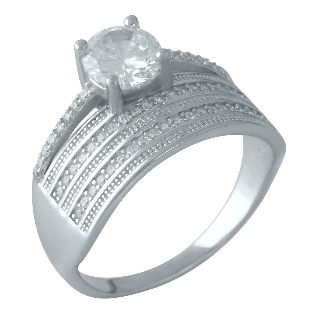 

Серебряное кольцо SilverBreeze с фианитами 18 размер