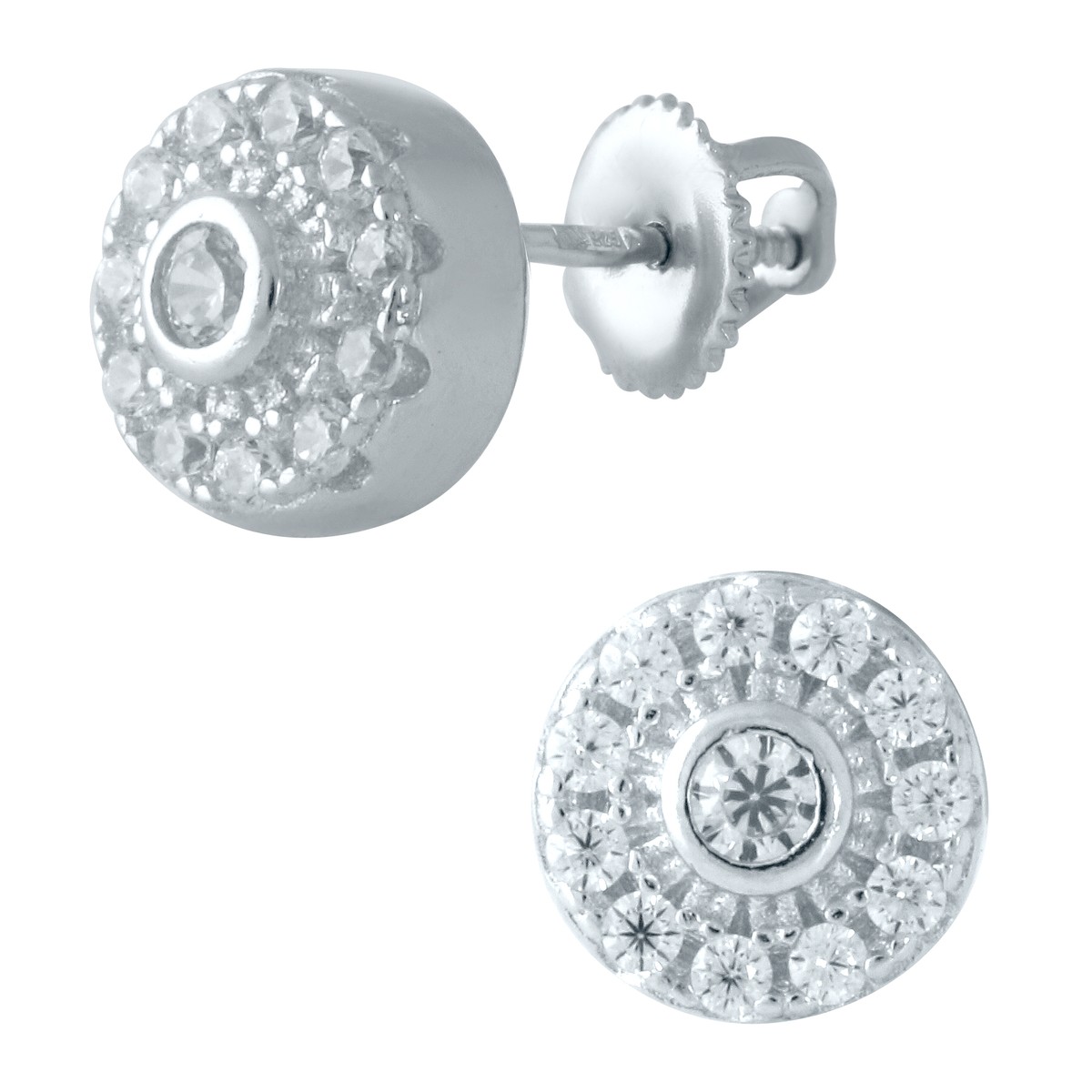 

Серебряные серьги SilverLine с фианитами