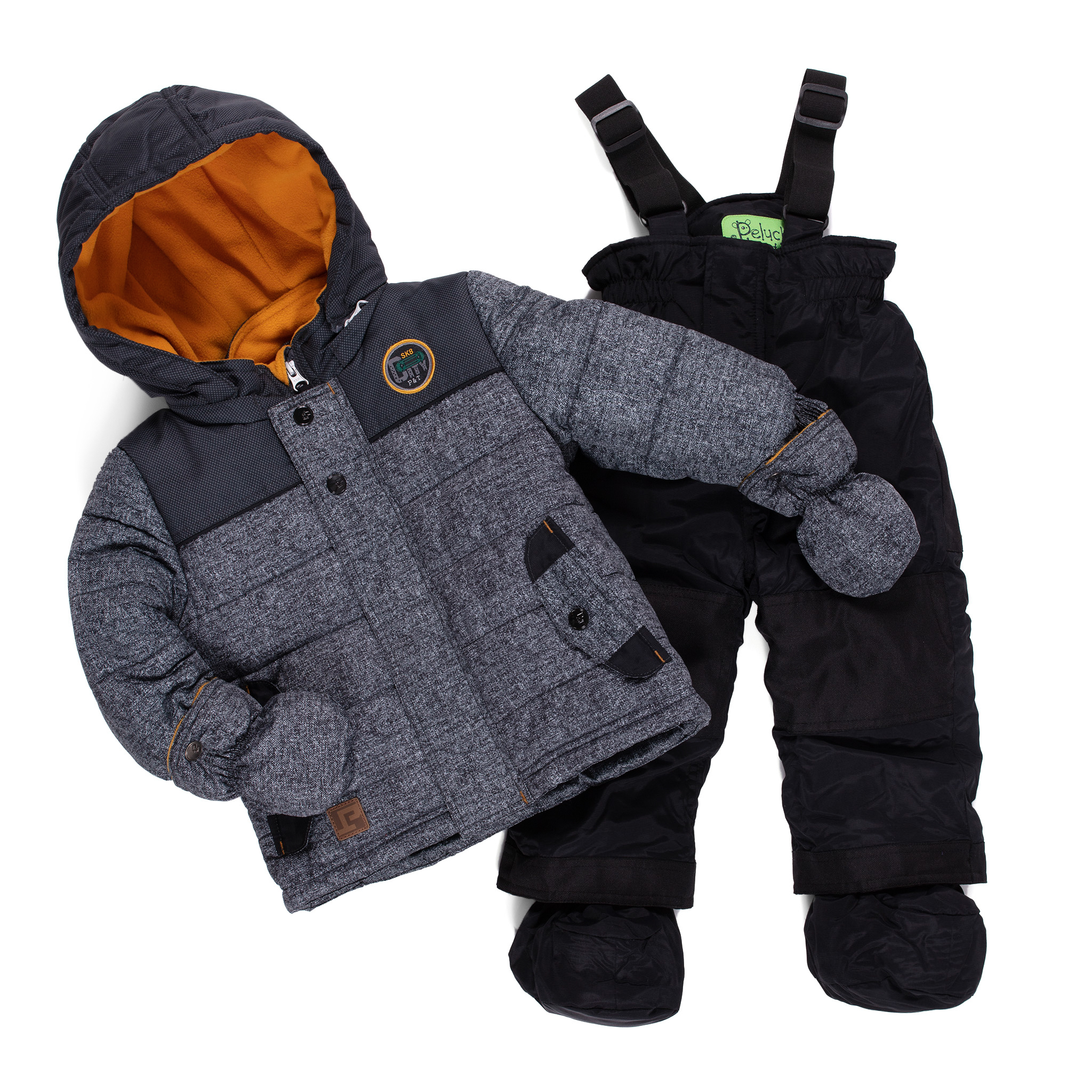 

Зимний термокомплект Peluche&Tartine F20M07BG-Stone светло-серый с желтым 90 - 98 см (F20M07BG-Stone-2)