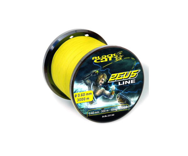 

Шнур Black Cat 0,60mm Zeus Line 300m 59kg,130lbs yellow (арт.19192116663)