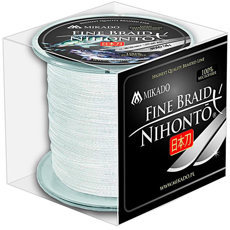 

Шнур Mikado Nihonto Fine Braid 300 м 0.14 мм 9.70 кг White (Z20W-014)