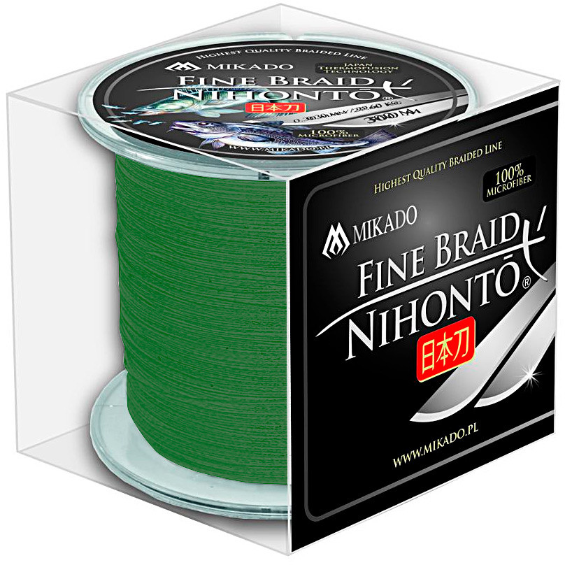 

Шнур Mikado Nihonto Fine Braid 300 м 0.10 мм 7.70 кг Green (Z20G-010)
