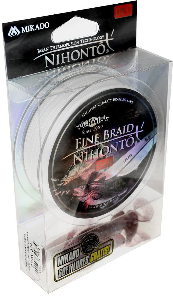 

Шнур Mikado Nihonto Fine Braid 150 м 0.35 мм 33.40 кг White (Z19W-035)