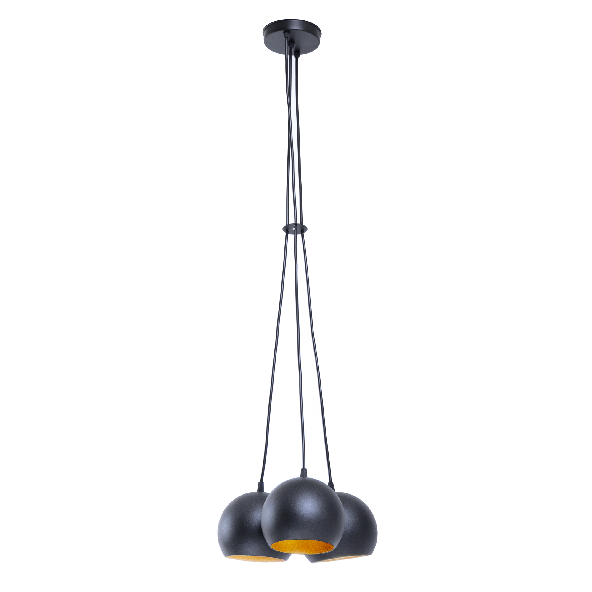 

Светильник подвесной Atmolight Bowl C150-3 Черный матовый с золотом(1387) (28013)