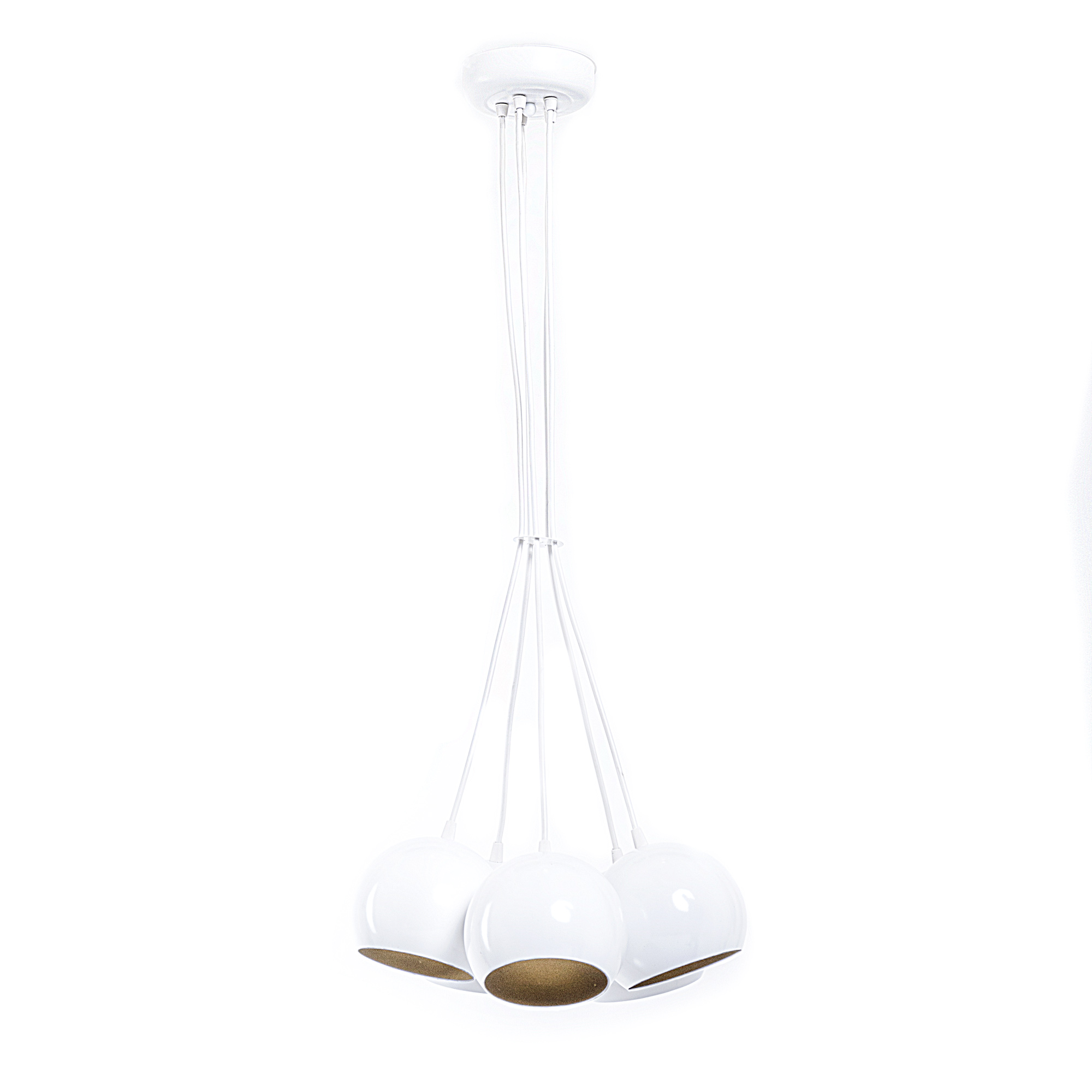 

Светильник подвесной Atmolight Bowl C150-5 Белый глянец с золотом(1390) (28016)