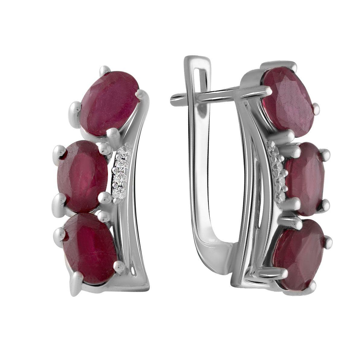 

Серебряные серьги SilverAlex с натуральным рубином