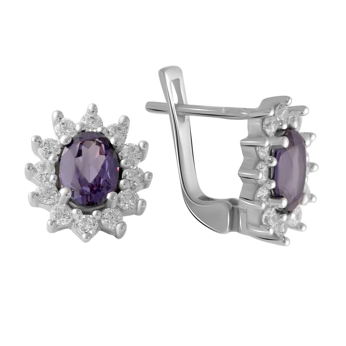 

Серебряные серьги SilverAlex с олександритом
