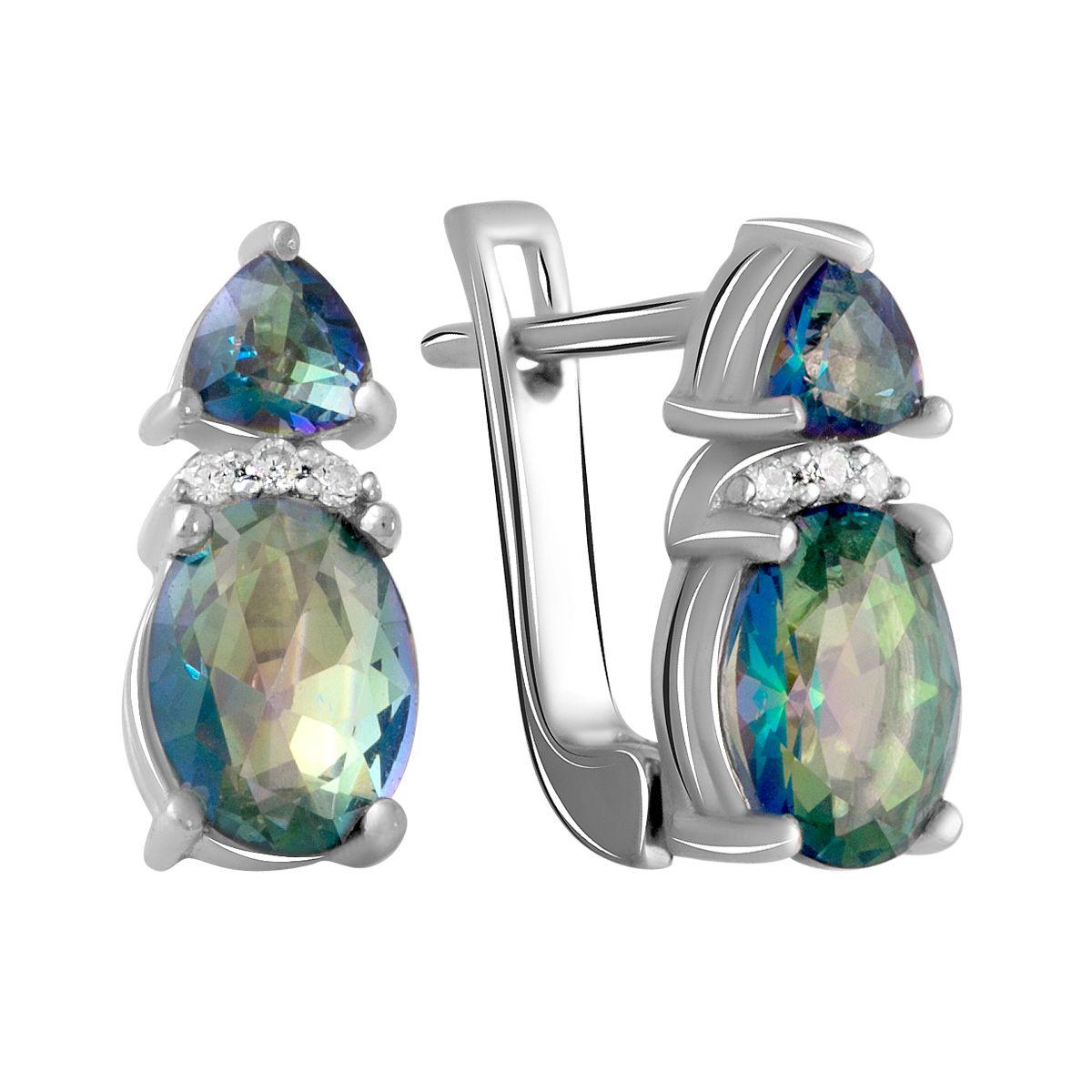 

Серебряные серьги SilverAlex с натуральным мистик топазом