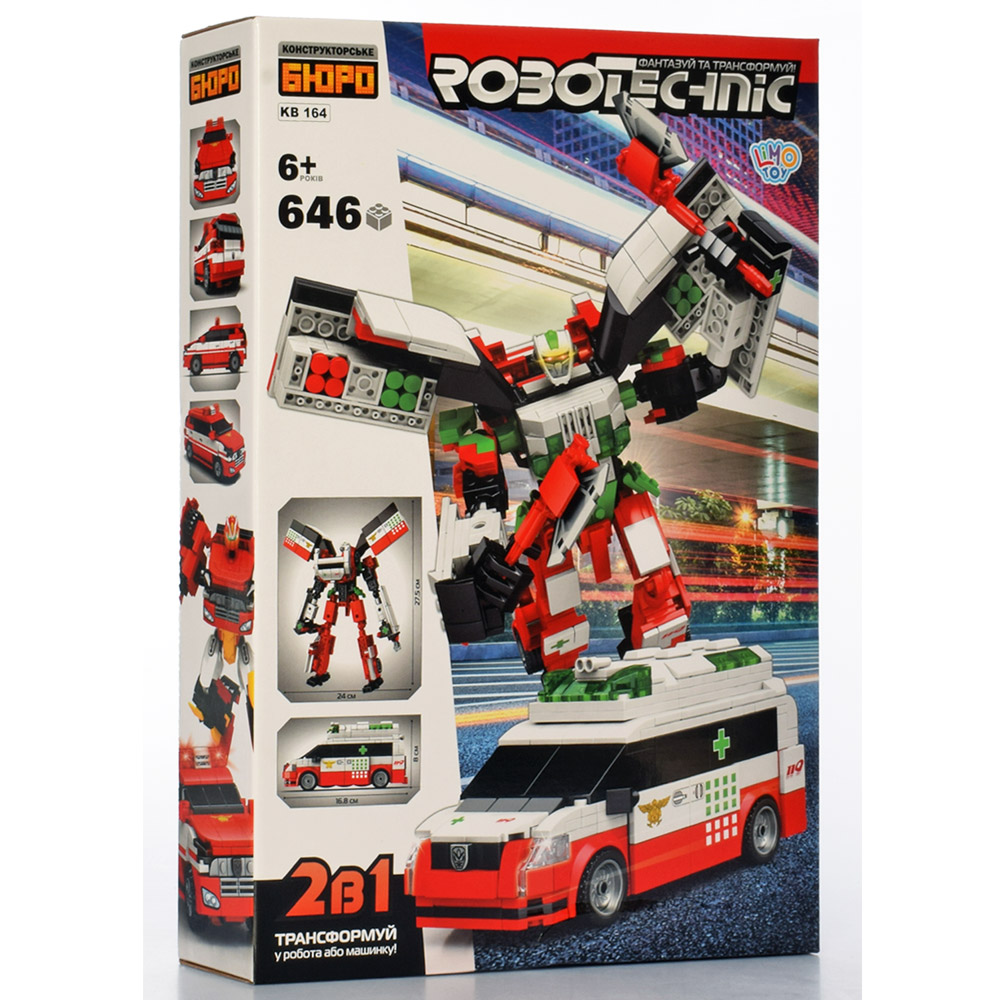 

Конструктор "Машина-робот" Limo Toy KB 164 646 деталей