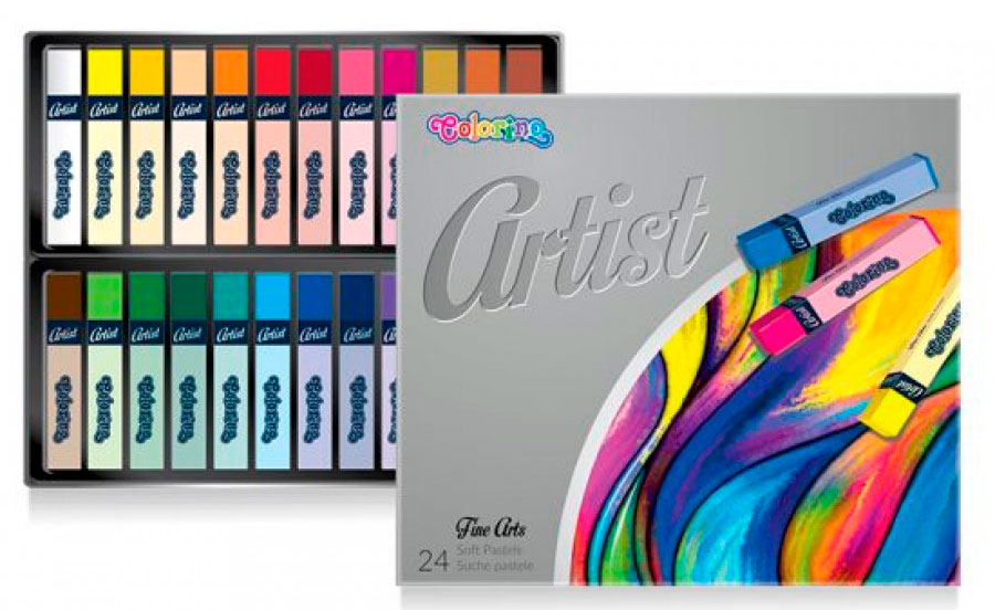 

Пастель сухая Colorino Artist квадратная в пластиковом контейнере 24 цвета (65245PTR)