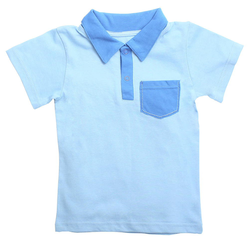 Футболка-поло для мальчиков Валери-Текс 1858-75-232-008 80 см Голубой ...