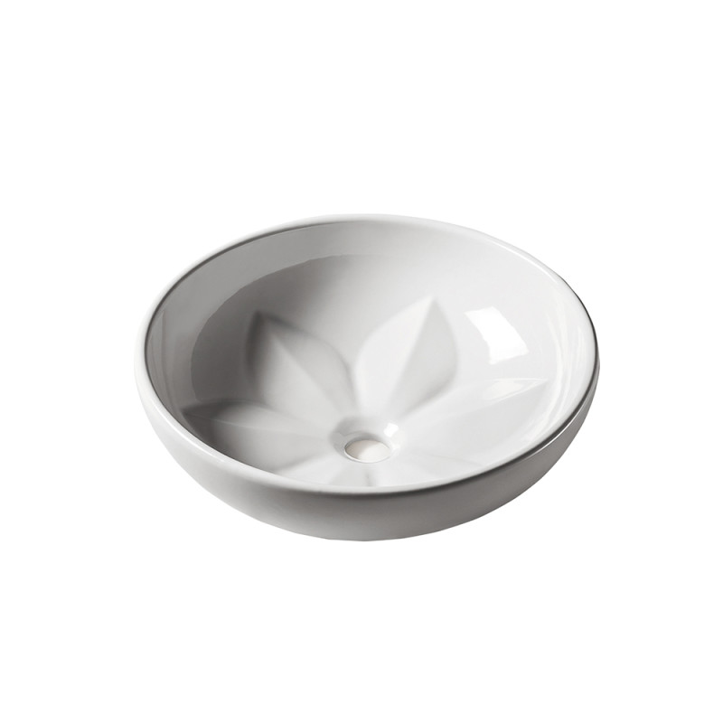 

Раковина керамическая круглая 45х45 Azzurra Fleur FLE200B1 белая (48447)