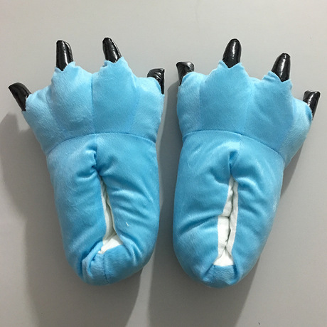 

Плюшевые тапочки игрушки Коготки бирюзовые My kigu 30 см Размер универсальный 39-45