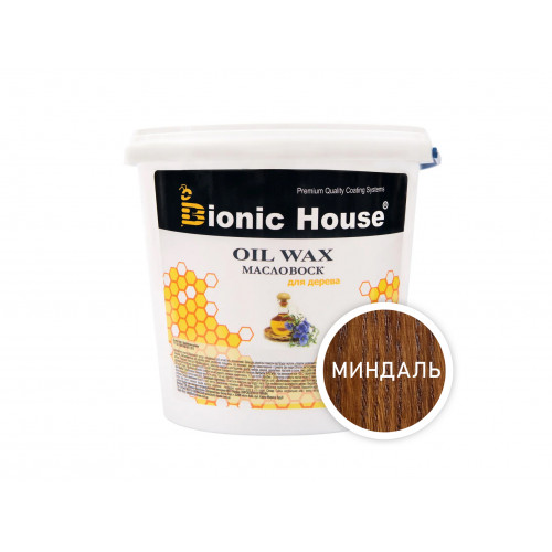 

Масло-воск для дерева с пчелиным воском Bionic House в цвете (миндаль)