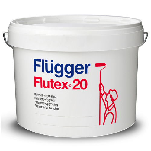 

Краска латексная акриловая Flugger Flutex 20 (Vit), белая полуматовая