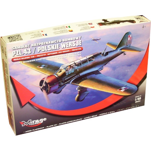 

Сборная модель MIRAGE PZL 43 PL версия 1939 (481313)