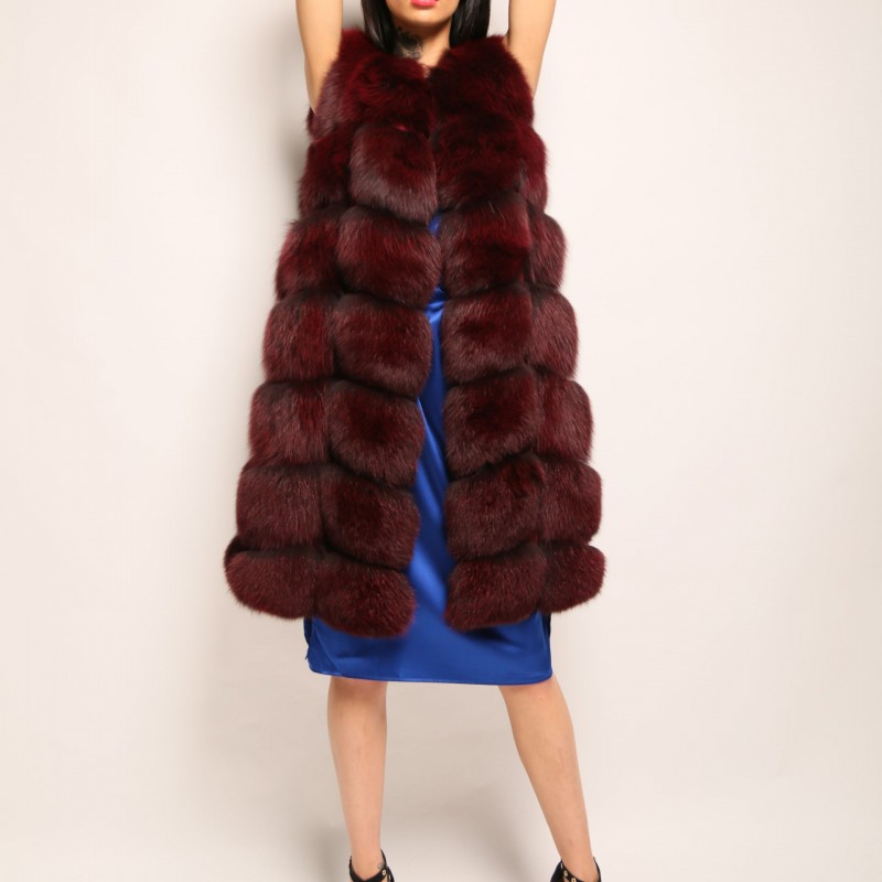 

Жилет из меха песца Miss Lora Ромбы One Size (3370)