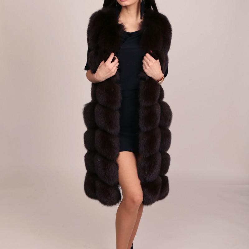 

Жилет из меха песца Miss Lora Ромбы One Size Коричневый (8422)