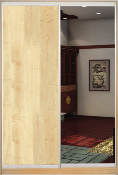 

Шкаф купе Luxe Studio Стандарт-3 ДСП/Тонированное зеркало 1300x2100x600 двухдверный