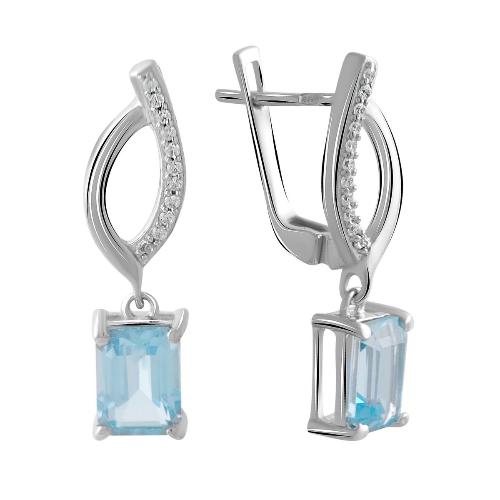 

Серебряные серьги SilverAlex с натуральным топазом