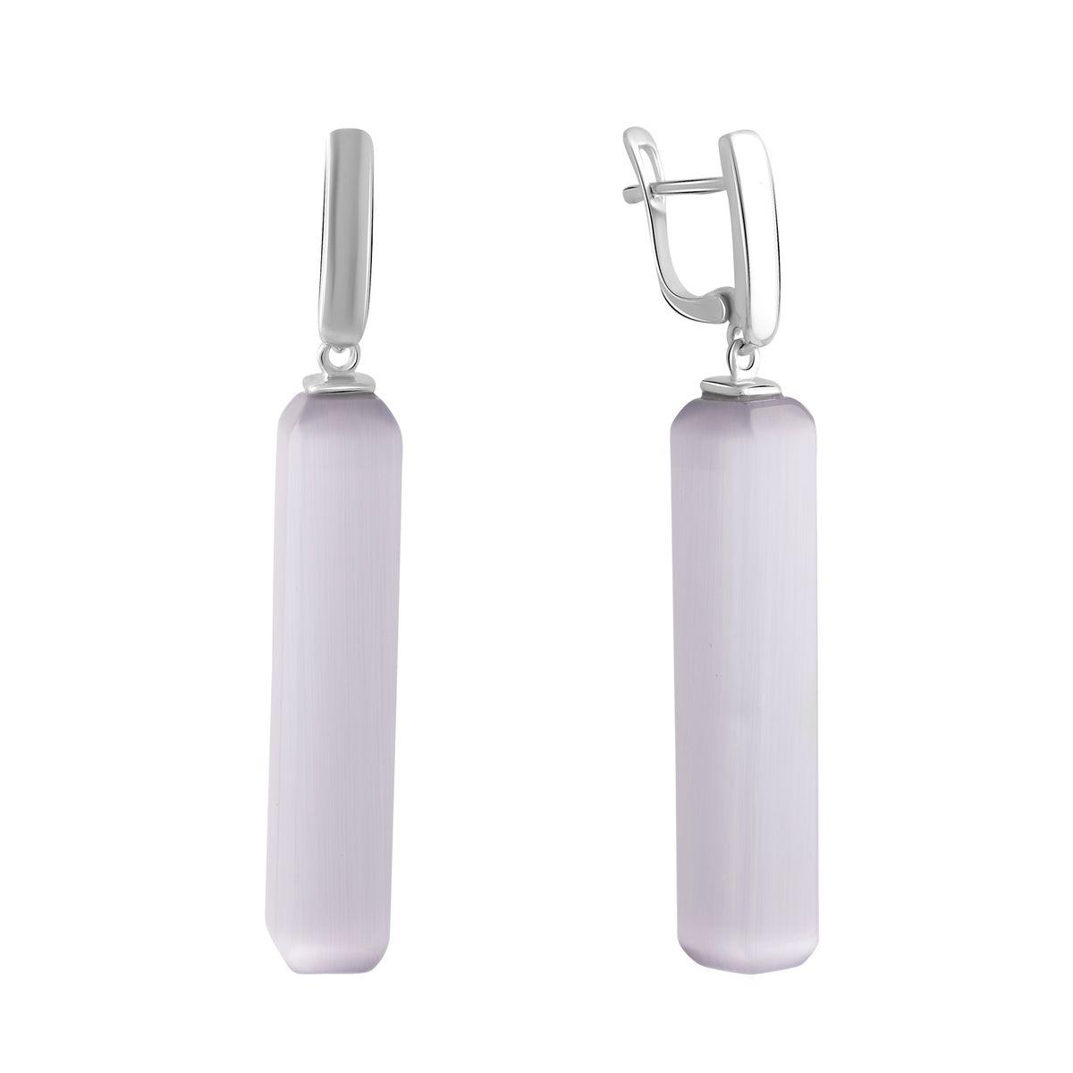 

Серебряные серьги SilverAlex с кошачим глазом