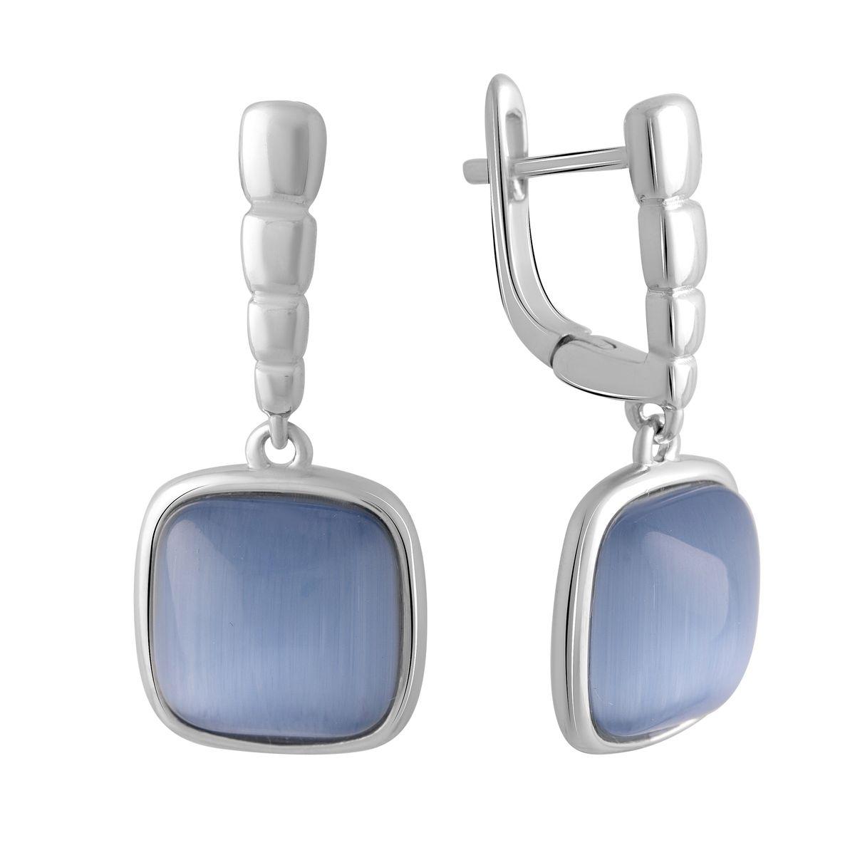 

Серебряные серьги SilverAlex с кошачим глазом