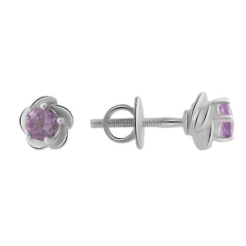 

Серебряные серьги SilverAlex с натуральным аметистом