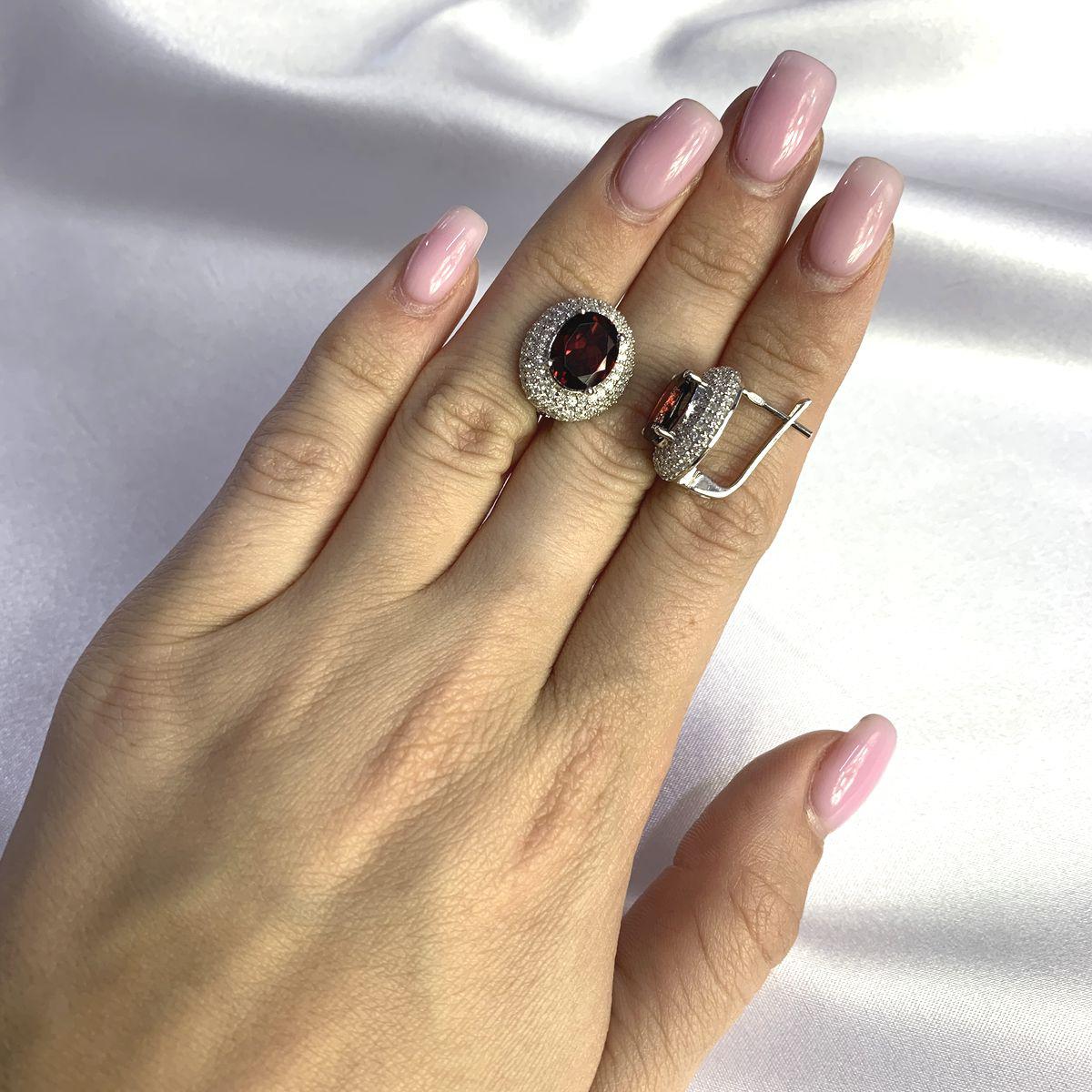 

Серебряные серьги SilverAlex с натуральным гранатом