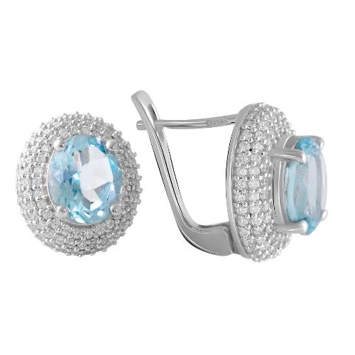 

Серебряные серьги SilverAlex с натуральным топазом