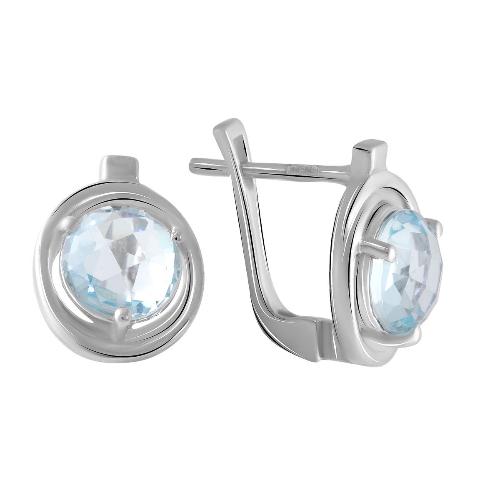 

Серебряные серьги SilverAlex с натуральным топазом