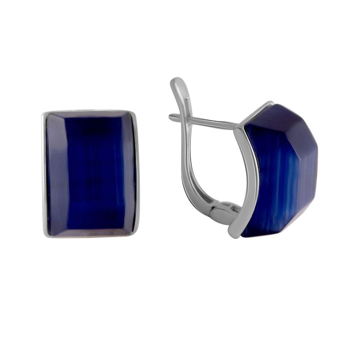 

Серебряные серьги SilverAlex с кошачим глазом