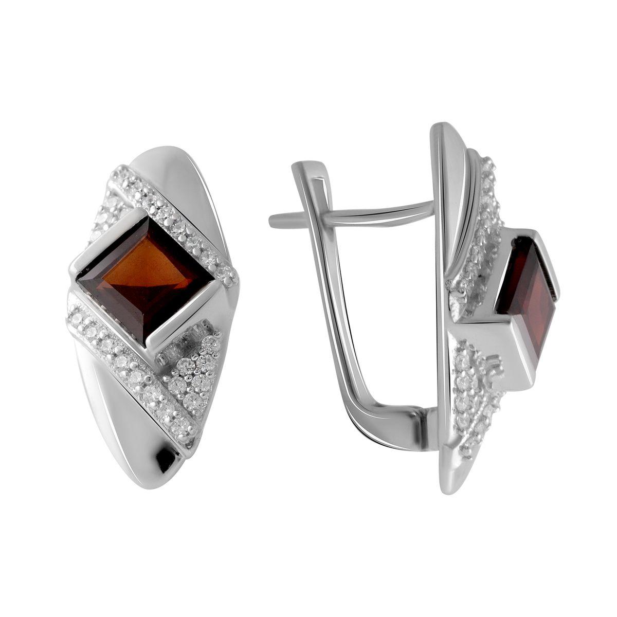 

Серебряные серьги SilverAlex с натуральным гранатом 2.61ct