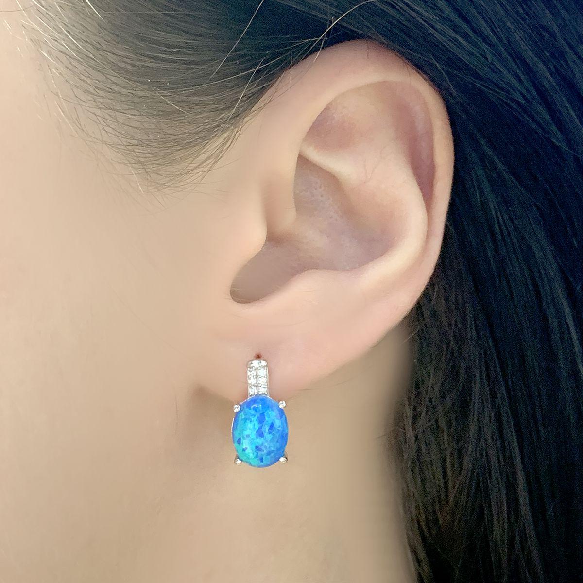 

Серебряные серьги SilverAlex с опалом