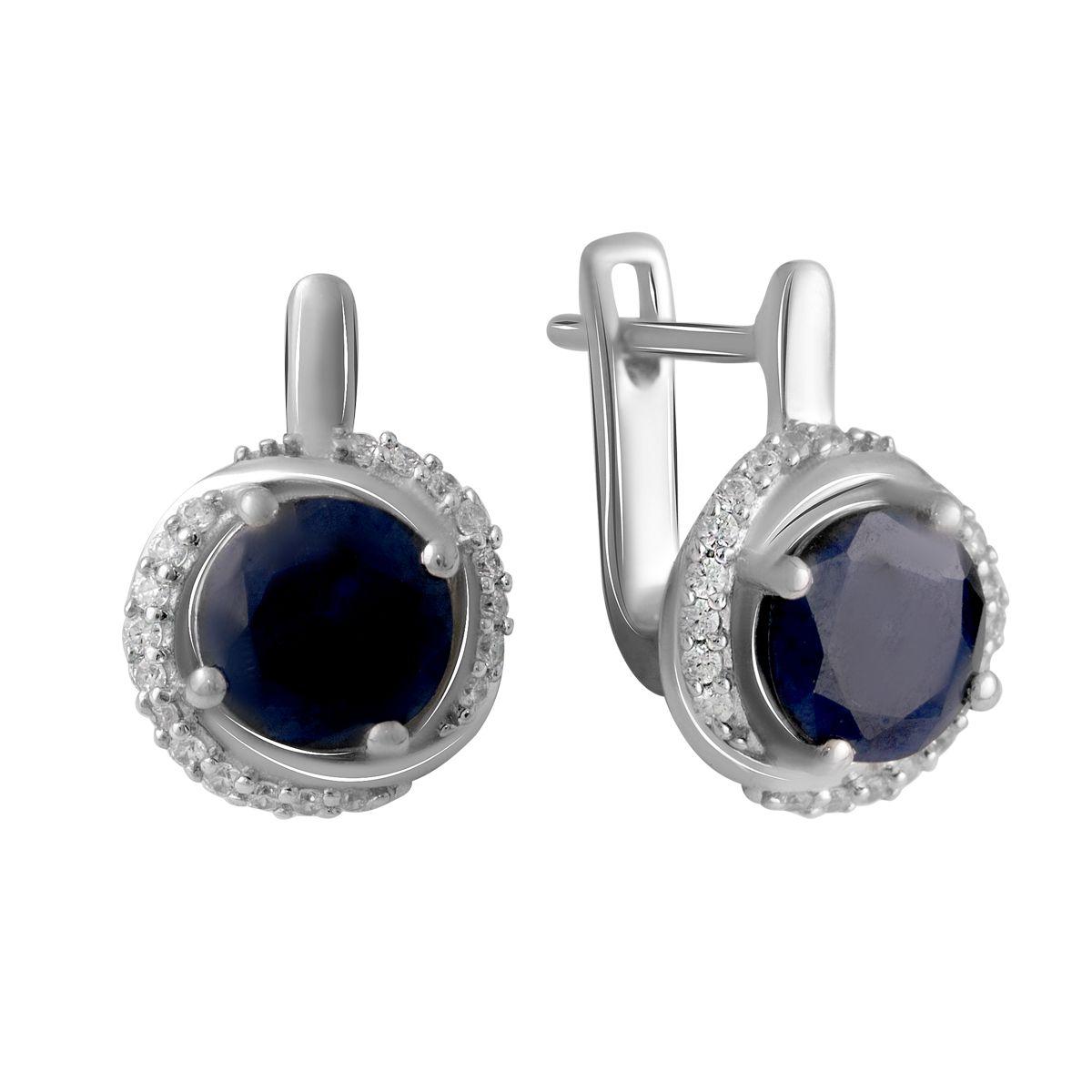 

Серебряные серьги SilverAlex с натуральным сапфиром