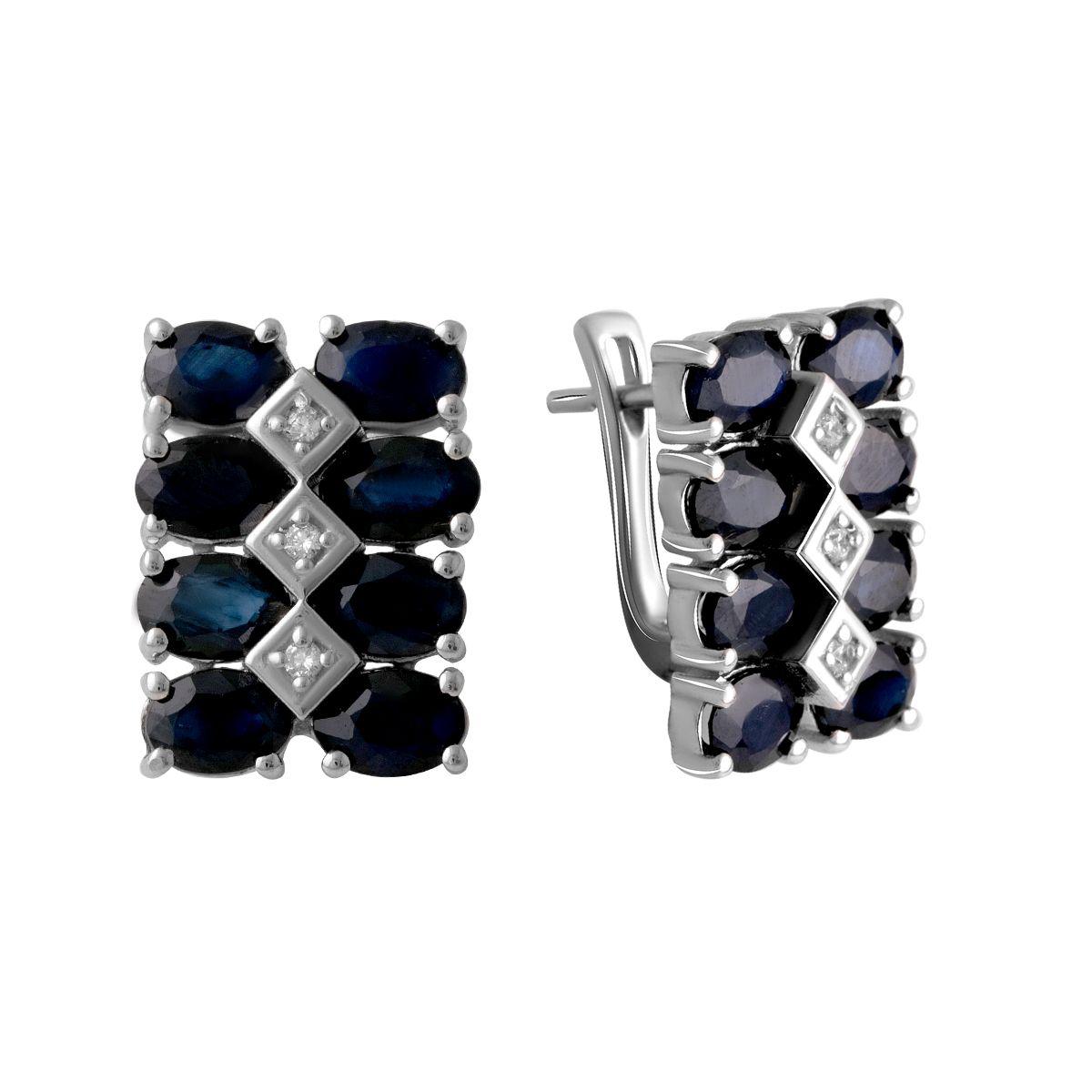 

Серебряные серьги SilverAlex с натуральным сапфиром