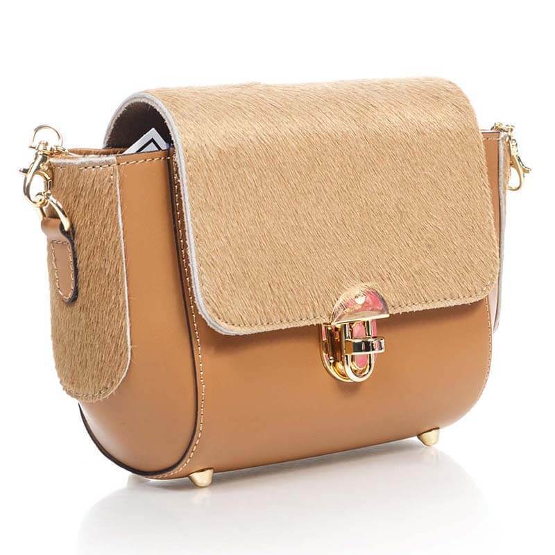 

Женская кожаная сумка Italian Bags Коньячный