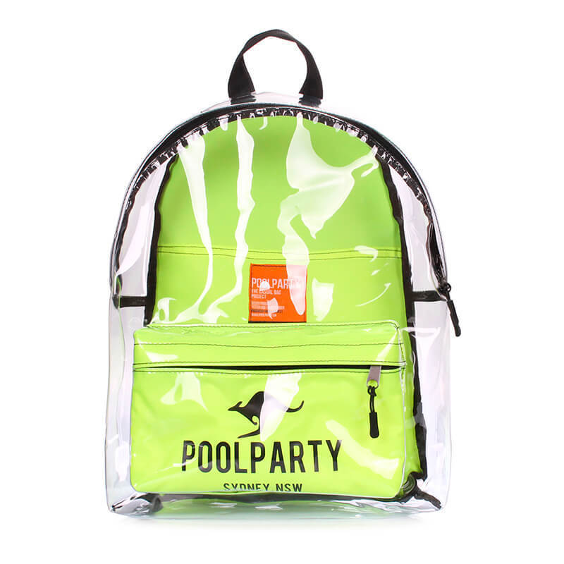 

Городской рюкзак Poolparty Plastic Прозрачный 15л (bckpck-plastic)