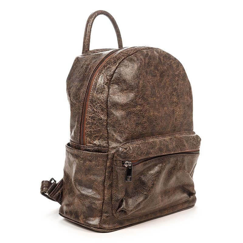 

Городской кожаный рюкзак Italian Bags Коричневый