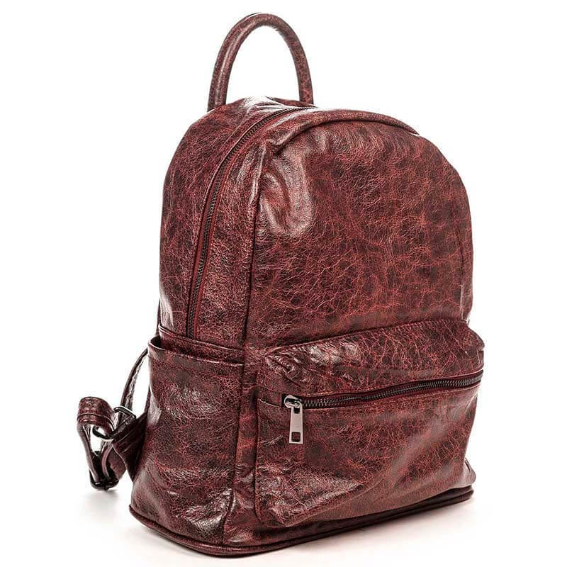 

Городской кожаный рюкзак Italian Bags Бордовый