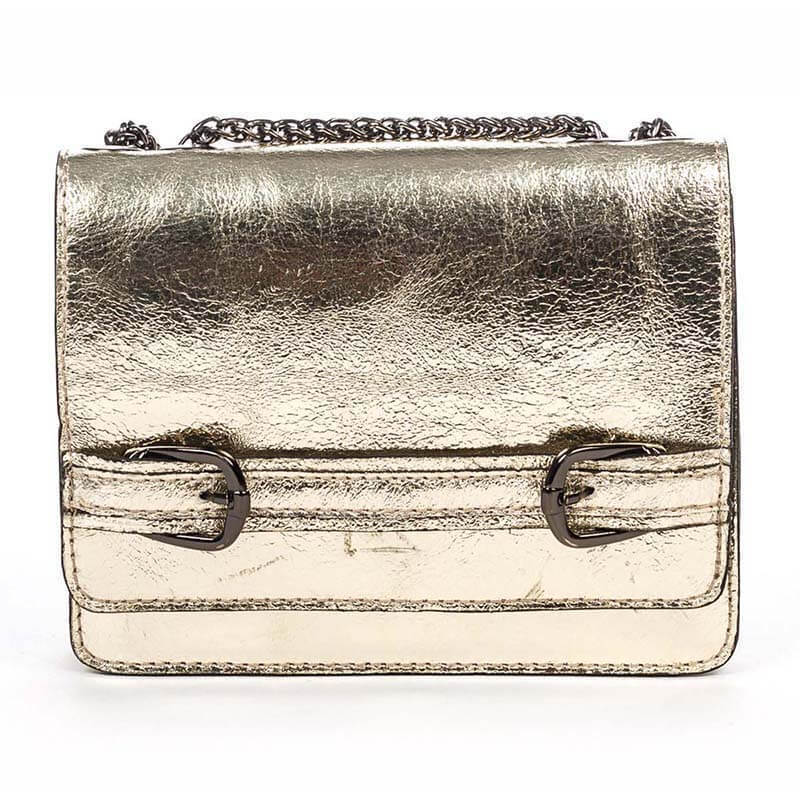 

Клатч кожаный Italian Bags Золотистый