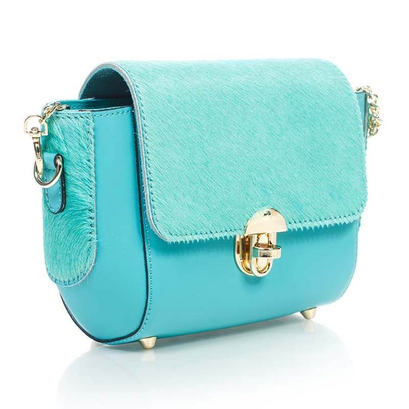 

Женская кожаная сумка Italian Bags Мятный