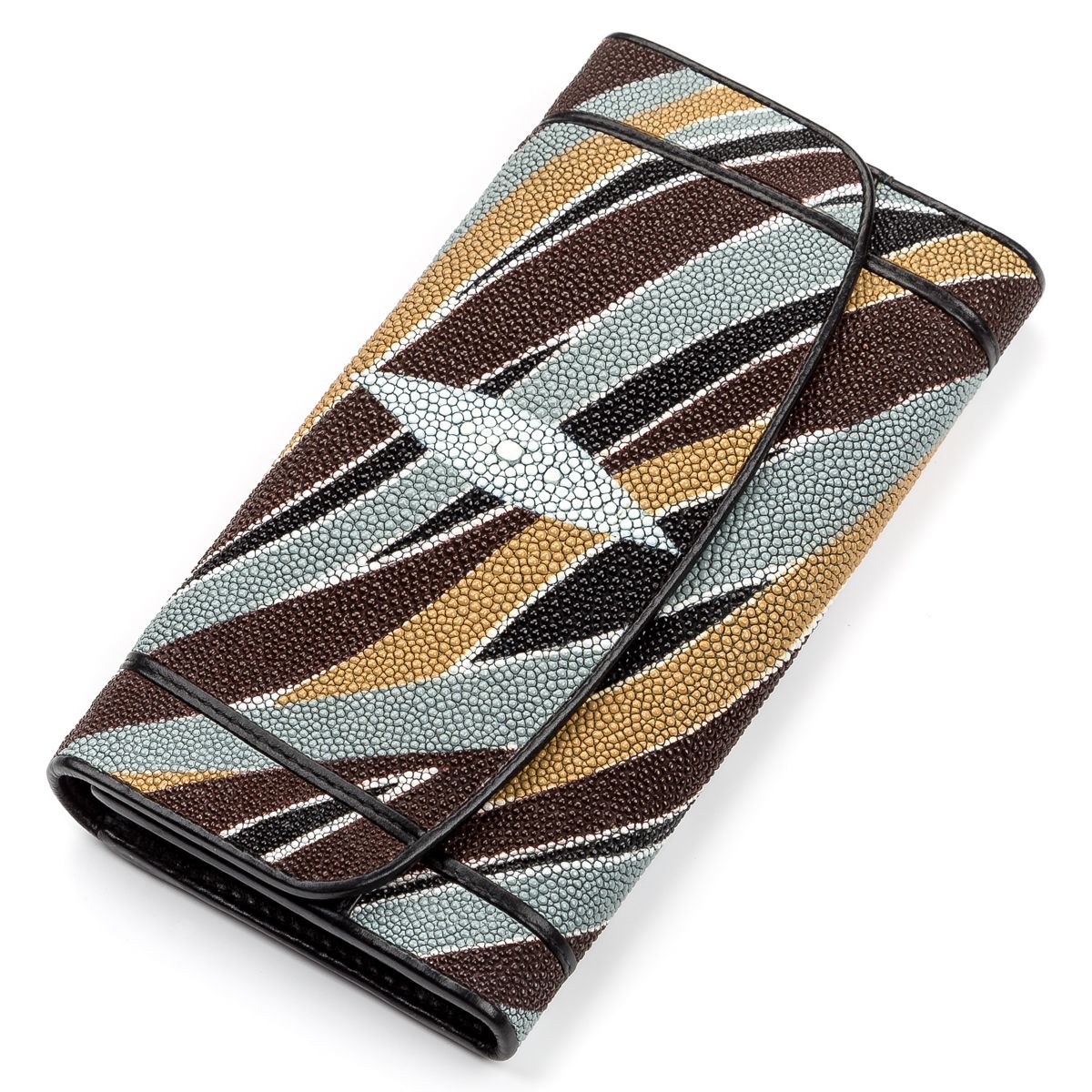 

Кошелек женский STINGRAY LEATHER 18083 из натуральной кожи морского ската Разноцветный Разноцветный STINGRAY LEATHER большие Разноцветный