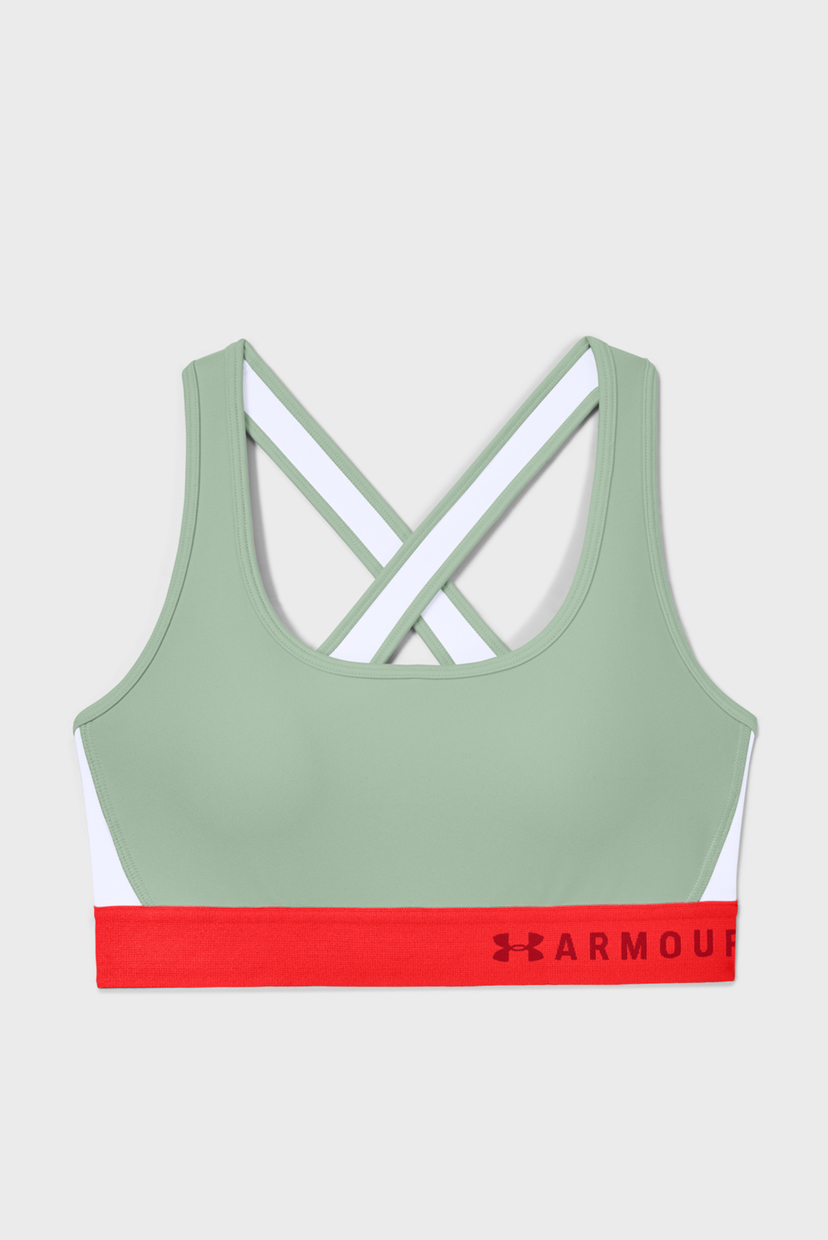 

Женский зеленый спортивный топ Armour Mid Crossback Bra Under Armour LG 1307200-403