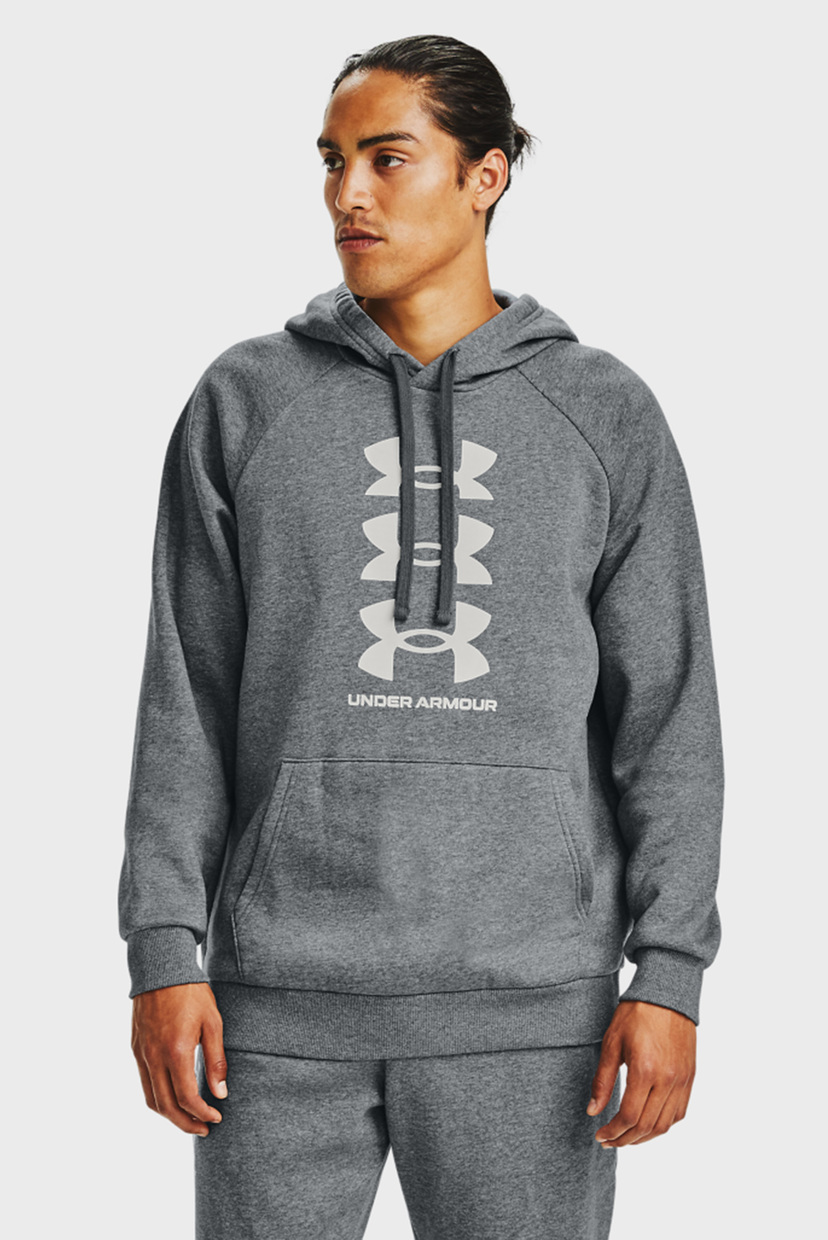 

Мужское серое худи UA Rival Flc Multilogo HD Under Armour XL 1357094-012