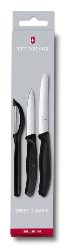 

Кухонный набор Victorinox SwissClassic Paring Set 3шт с чёрной ручкой (2 ножа, овощечистка) (GB) (67113.31)