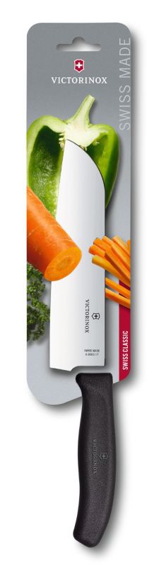 

Кухонный нож Victorinox SwissClassic Santoku 17см с чёрной ручкой (блистер) (68503.17B)