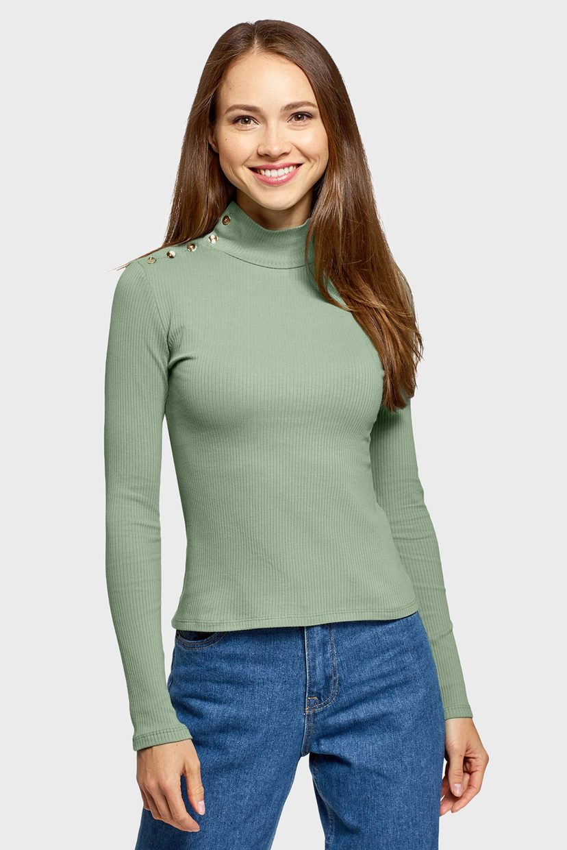 

Женский зеленый гольф Oodji  15E11029/50084/6200N, Женский зеленый гольф Oodji XL 15E11029/50084/6200N
