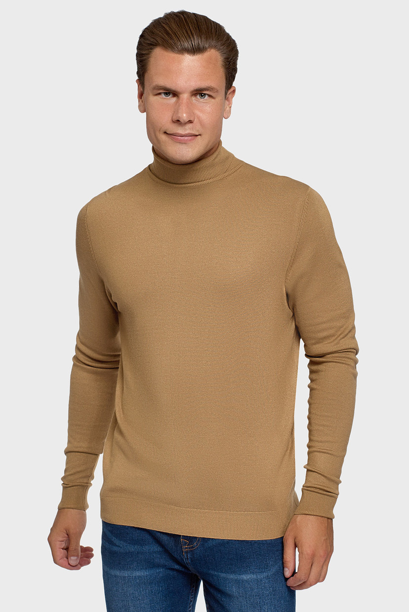 

Мужской бежевый гольф Oodji XXL 4B312003M-3/50037N/3500N